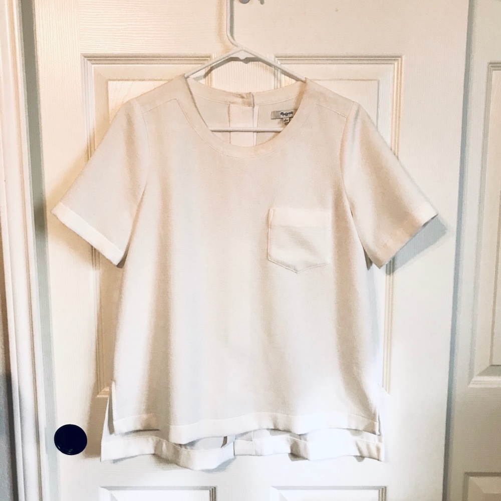 Madewell Cream White Boxy Shirt Top (Size S)
